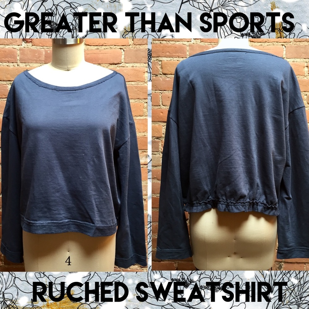 LAST CALL!  GTS Slate Blue Terry Cloth Sweatshirt